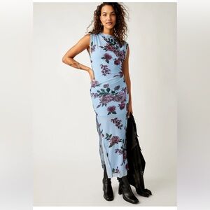 Free People Caramel midi dress blue